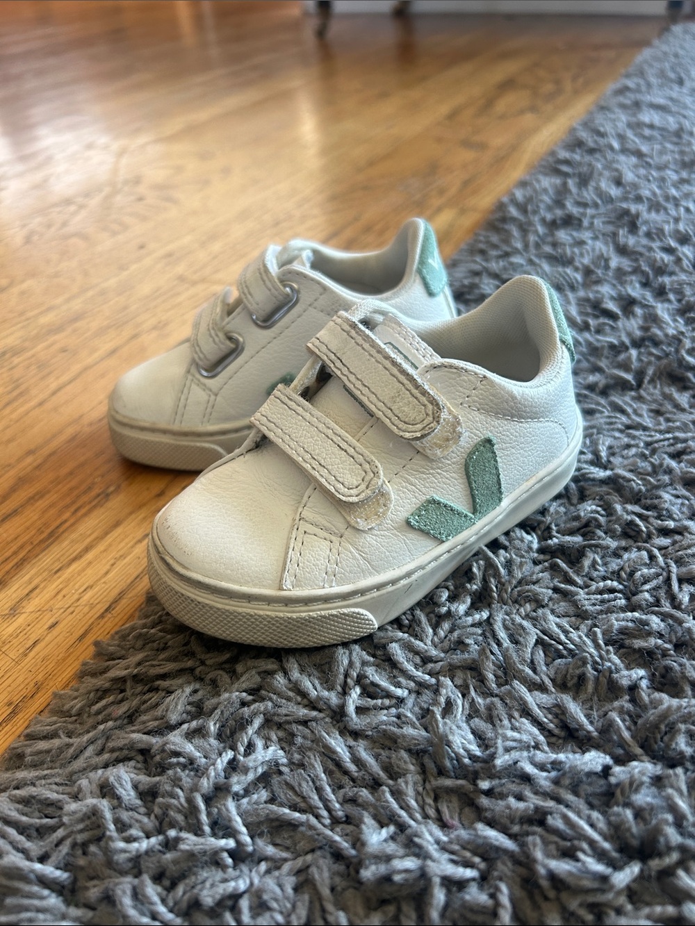 Veja Unisex ESPLAR LEATHER WHITE MATCHA Size 7